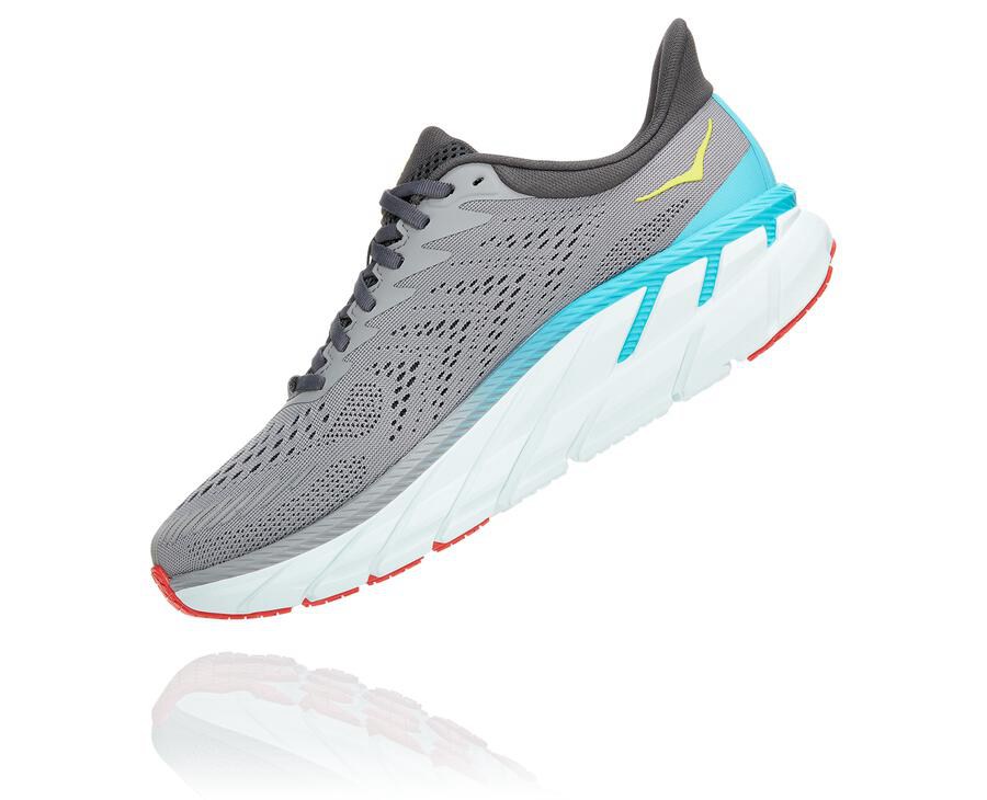 Hoka One One Running Shoes Mens Grey - Clifton 7 - 43687XLZJ